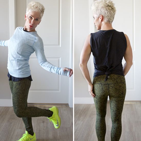 Green lace outlet leggings