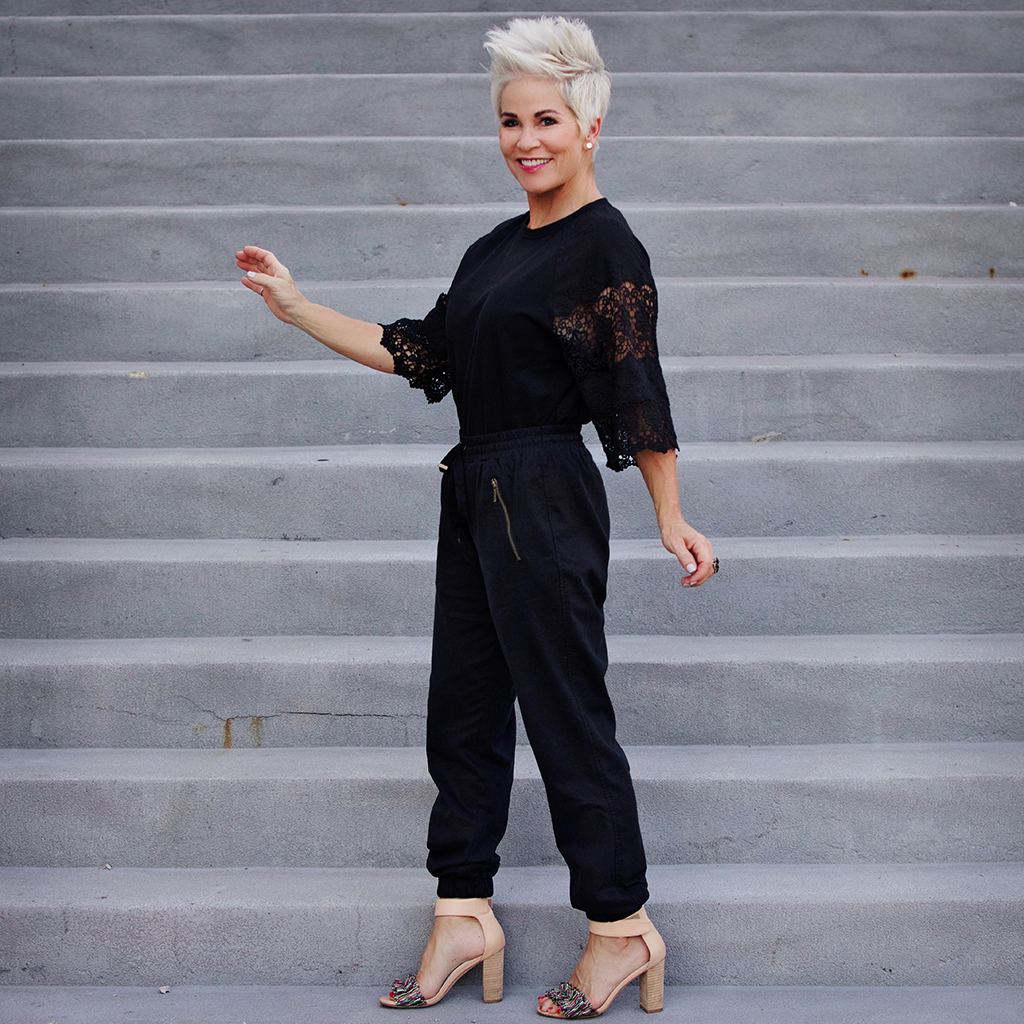 How To Dress Up Joggers - Chic Over 50