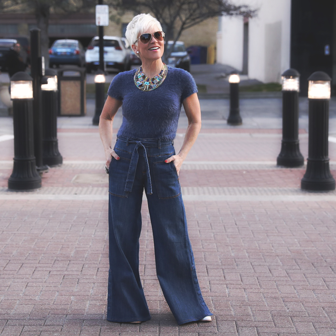 How to Style Wide Leg or Palazzo Pants for Women over 50 - My Side of 50
