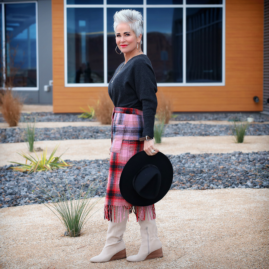 HOW TO WEAR PLAID WITHOUT LOOKING LIKE A MAN - 50 IS NOT OLD - A Fashion  And Beauty Blog For Women Over 50