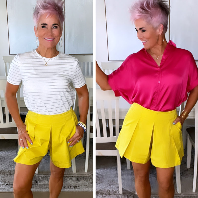 flattering shorts for women over 50