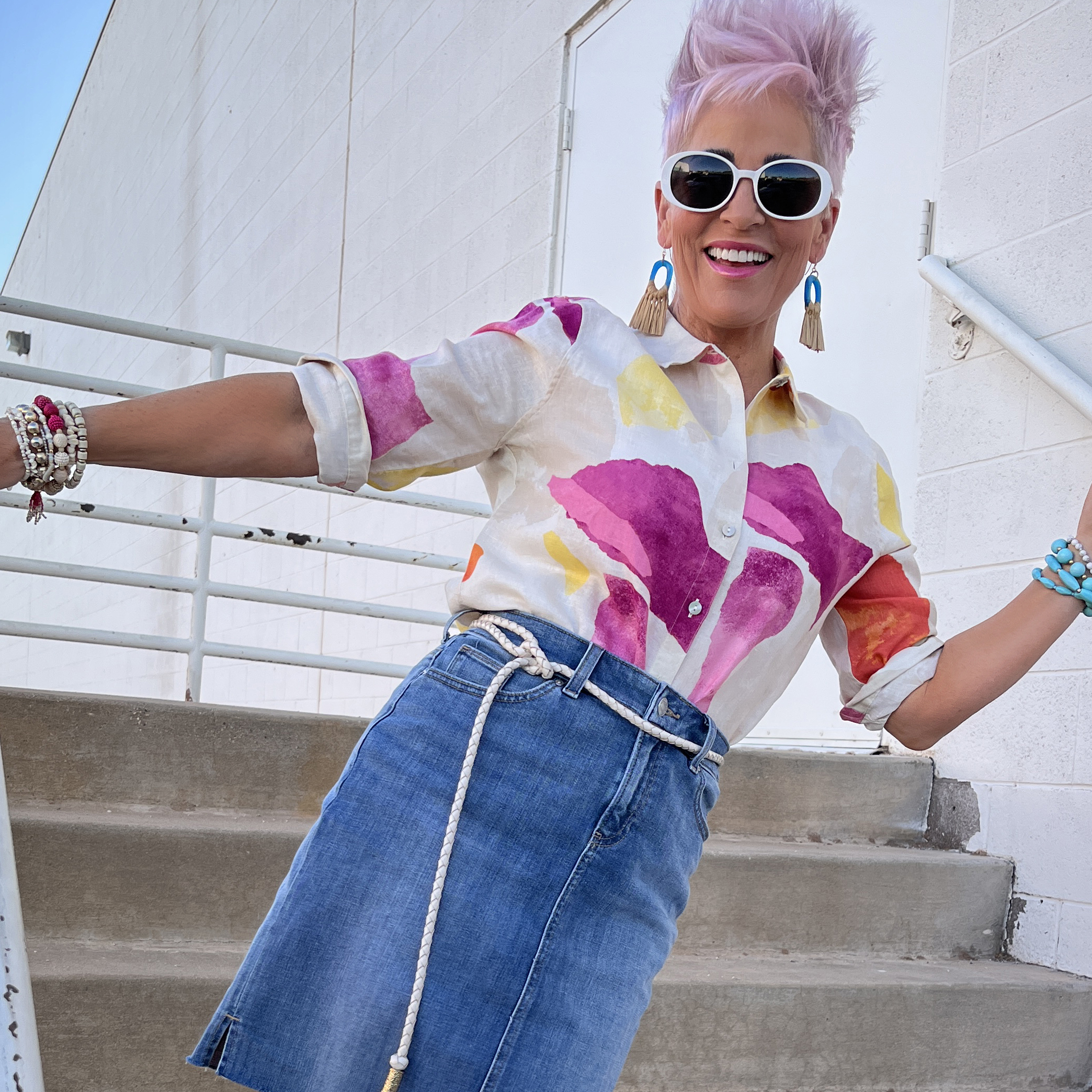 5 ways to style the trending denim maxi skirt | New Look UK