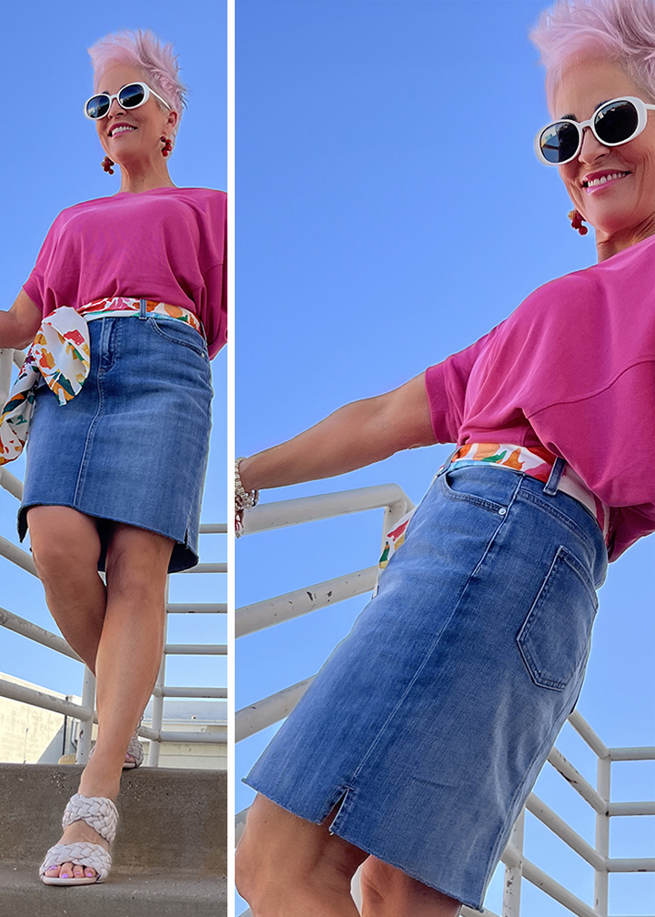 Denim Skirts for Women Over 50: How to Style - 50 IS NOT OLD - A