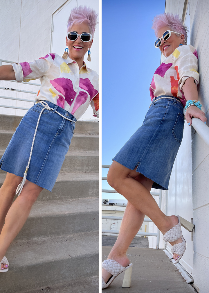 Denim Skirts for Women Over 50: How to Style - 50 IS NOT OLD - A