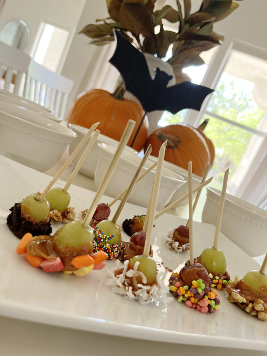 HOW TO MAKE CARAMEL DIPPED GRAPES Chic Over 50