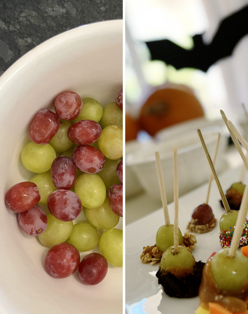 How to make caramel dipped grapes