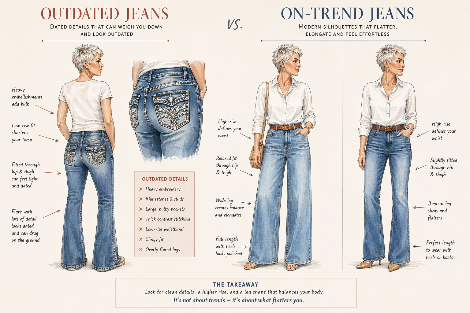 Outdated Shirt OUTDATED TRENDS THAT AGE YOU - AND WHAT TO WEAR INSTEAD - Chic Over 50
